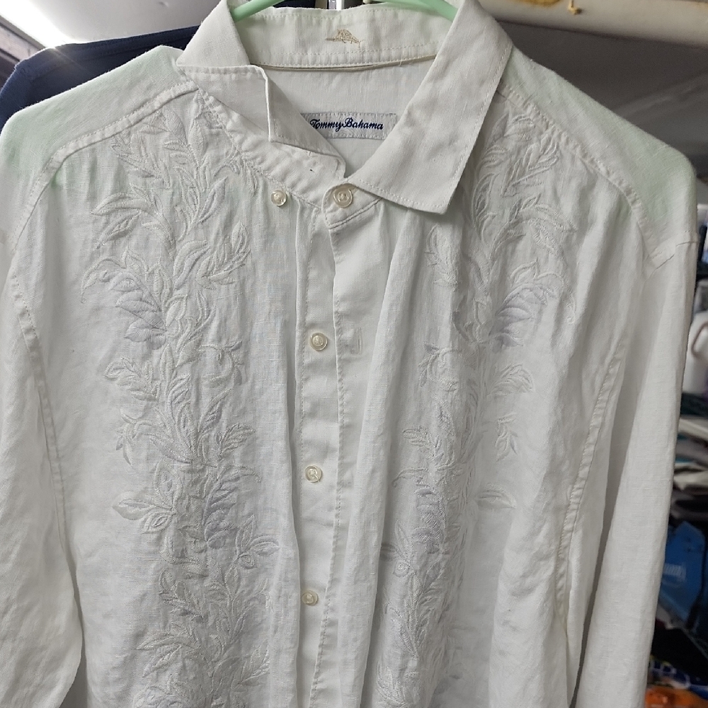 Tommy Bahama Cream Floral Men's Shirt